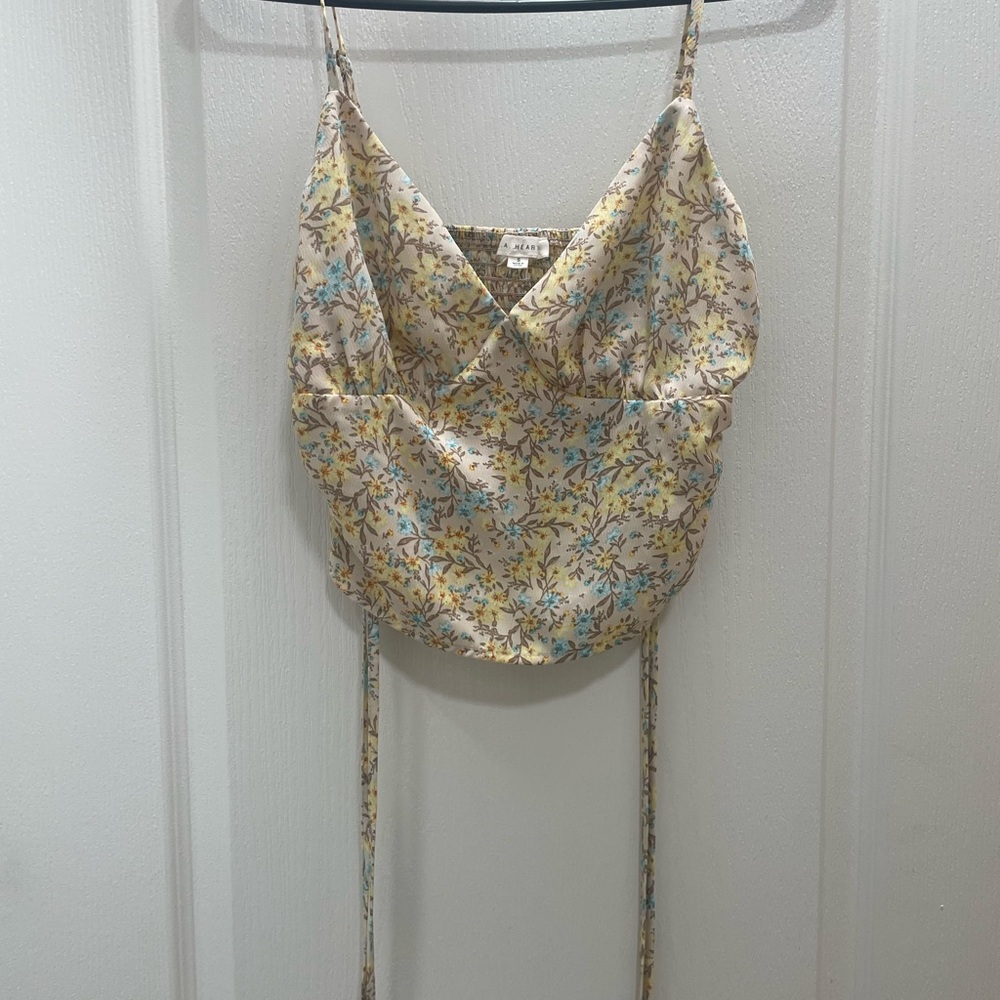 LA Heart Floral Camisole in Cream Floral